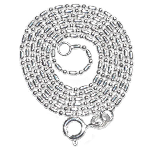 ***FINE CHAIN!*** 1,00mm Solid Sterling Silver Bobble Chain - 45cm!