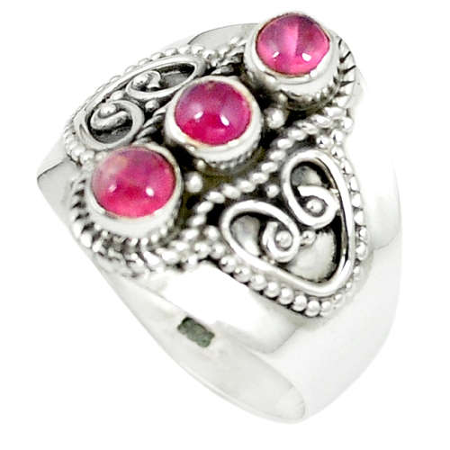 SPARKLING NATURAL TOURMALINE IN SOLID STERLING SILVER RING!!!