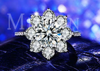 STUNNING SAPPHIRE 18K WHITE GOLD FILLED DRESS RING