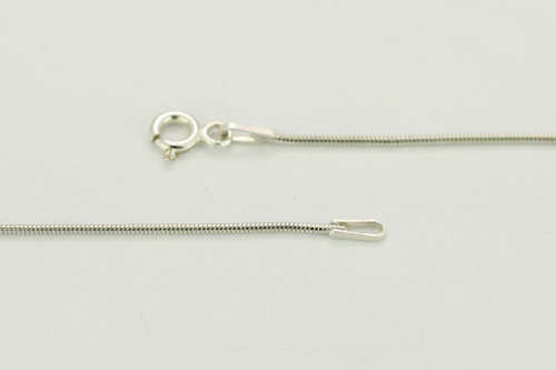 SOLID .925 STERLING SILVER SNAKE CHAIN - 45cm