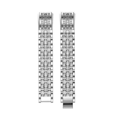 SILVER BLING REPLACEMENT BAND WITH RHINESTONES FOR FITBIT ALTA OR ALTA HR