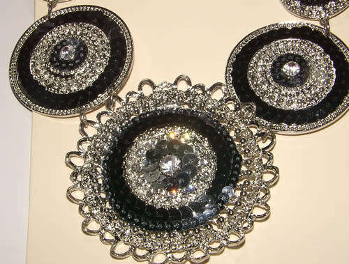 BULKY LUCITE NECKLACE AND EARRINGS SET