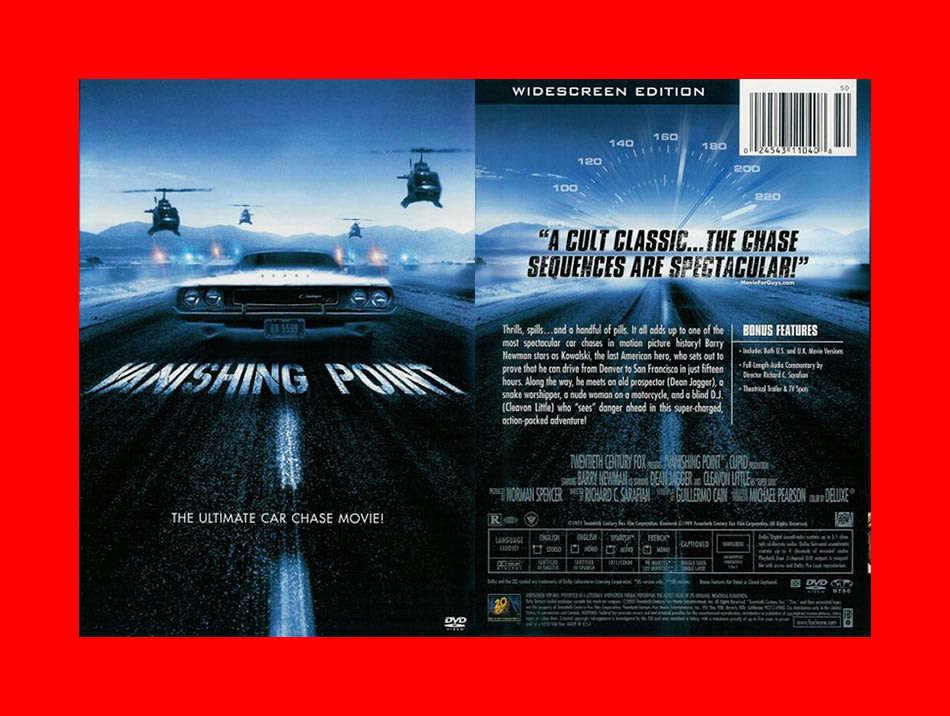RARE DVD - VANISHING POINT  -  REGION 1 EDITION (CONDITION NEW)