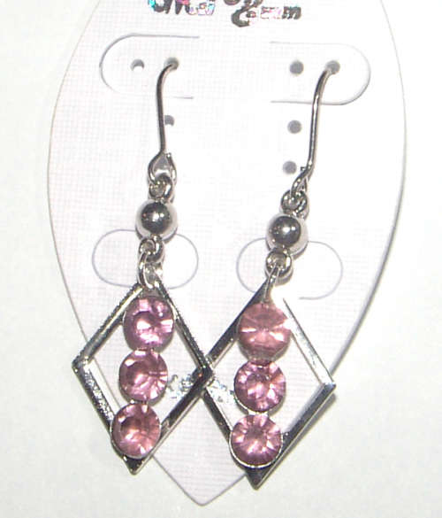 *** PRETTY*** CZECH RHINESTONE DANGLING EARRINGS!!!