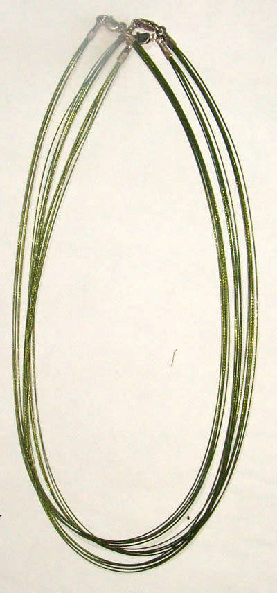 PRETTY NYLON COATED STAINLESS STEEL WIRE CHOKER WITH .925 STERLING SILVER CLASP!