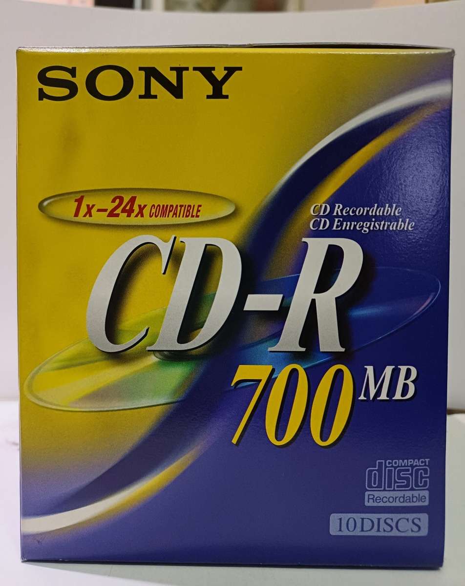 Sony CD-R  700mb Box of 10 (Individually Sealed in Plastic Casings) - 11 boxes available.