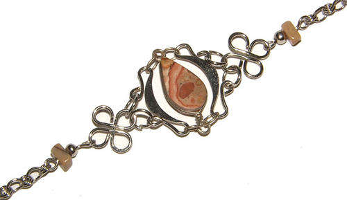 **REAL NON TARNISH ALLOY** - STUNNING NATURAL GEMSTONE BRACELET!