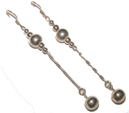 ***LOOK AT THIS!!!*** --- SOLID STERLING SILVER DANGLING BALL EARRINGS!!!