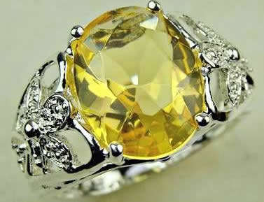 ***NATURAL GEMSTONES!!!***STUNNING CITRINE IN STERLING SILVER RING!!!
