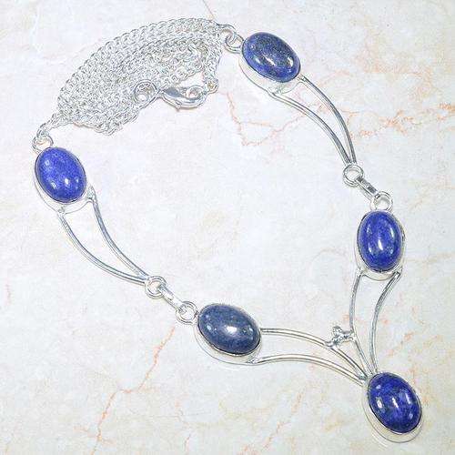 ****PURE BEAUTY IN NATURAL GEMSTONES!!****STUNNING LAPIS LAZULI GEMSTONE NECKLACE!