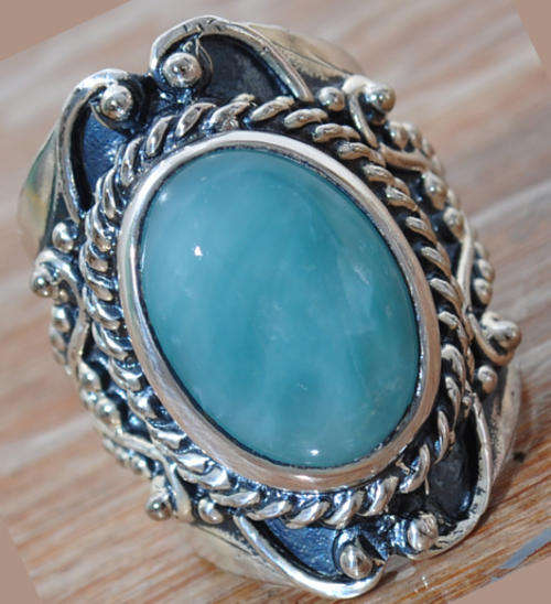 ***WOAW!***A STUNNING STUNNING NATURAL BLUE LARIMAR LADIES RING!!!!!