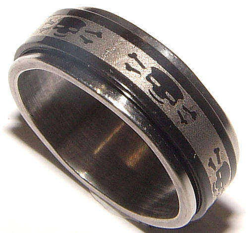***SALE*** TWO-TONE SOLID STAINLESS STEEL SPINNING BAND RING!