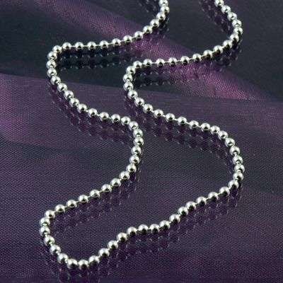 **FINE AND ELEGANT!!** Silver Ball Chain with Lobster Clasp!