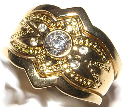 *** 1 2 3  RINGS!!!*** DESIGNER INSPIRED LADIES ENGAGEMENT/WEDDING RING SET!!!