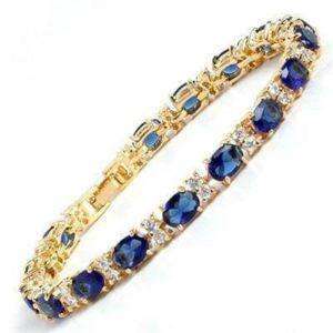 ***BEAUTIFUL ITEM!!***GORGEOUS SAPPHIRE TENNIS  BRACELET!