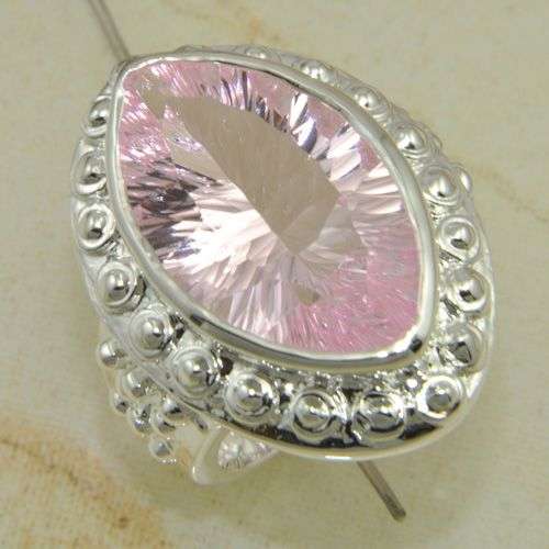 ***BEAUTIFUL DESIGN!!!***SWEET PINK TOPAZ IN STERLING SILVER RING!!!