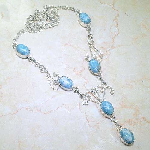 ****PURE BEAUTY IN NATURAL GEMSTONES!!****STUNNING HOWLITE GEMSTONE NECKLACE!