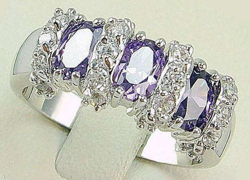 ***WOAW!!!***STUNNING AMETHYST WHITE GOLD DRESS RING!!!