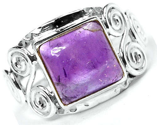 ***WOAW!!!*** GORGEOUS AMETHYST IN SOLID STERLING SILVER RING!!!