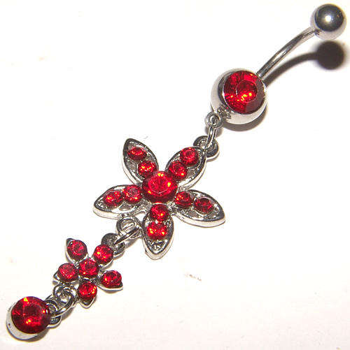 ***SWEET!!***Crystal Dangling Belly Ring!