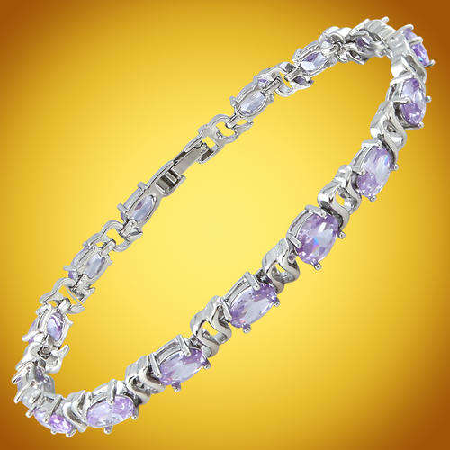 ***BEAUTIFUL ITEM!!***GORGEOUS TANZANITE TENNIS  BRACELET!