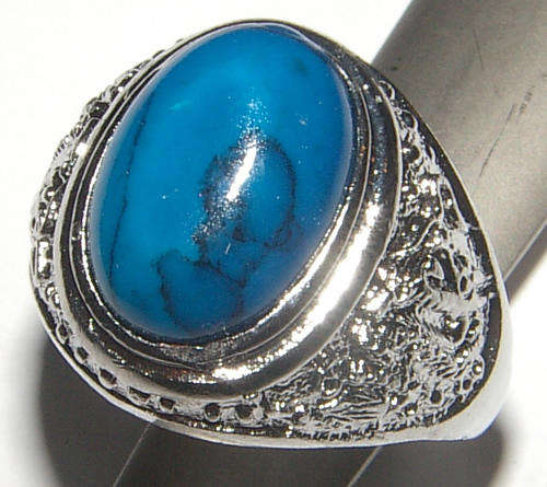 *** SIZE 9.5 *** TIBETAN SILVER TURQUOISE RING - NEW!