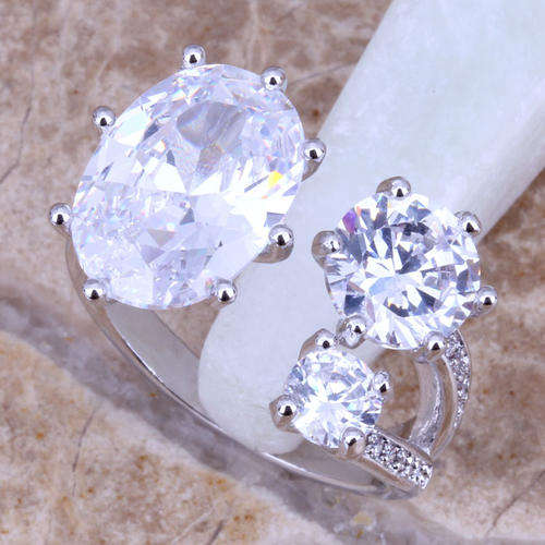 ***WOAW!!!***STUNNING TOPAZ STERLING SILVER RING!!!