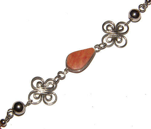 **REAL NON TARNISH ALLOY** - STUNNING NATURAL GEMSTONE BRACELET!