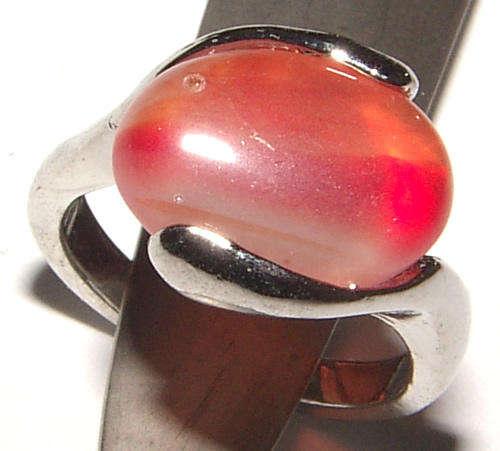 ***LOVELY ACCESSORY!!*** NATURAL GEMSTONE SILVER  RING - NEW!