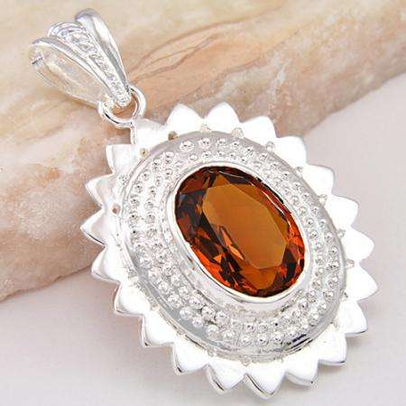 ***GORGEOUS AND NEW!!!***STUNNING BRAZIL CITRINE IN STERLING SILVER PENDANT!!!