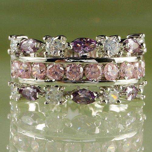 ***REDUCED!!!***STUNNING MULTI-GEMSTONES STERLING SILVER RING!!!