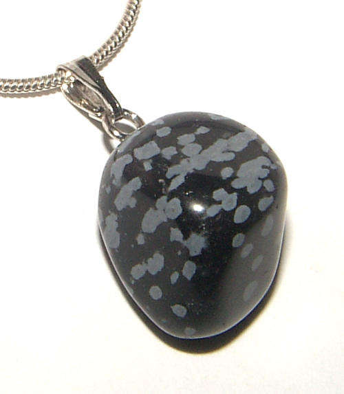 STUNNING NATURAL POLISHED GEMSTONE PENDANT - OBSIDIAN!!