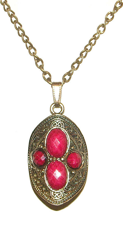 ***NEW!!*** GORGEOUS MOCK GEMSTONE PENDANT WITH CHAIN!!!