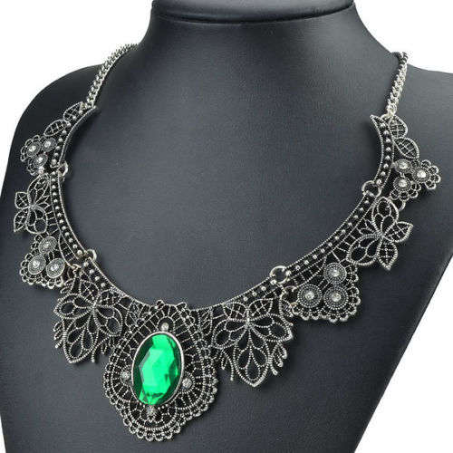 ***FAIRYTALE COLLECTION!***  GORGEOUS CZ AND RHINESTONES FILIGREE NECKLACE - NEW!