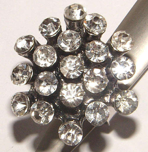 SPARKLING! ADJUSTABLE RHINESTONE ENCRUSTED DRESS RING!