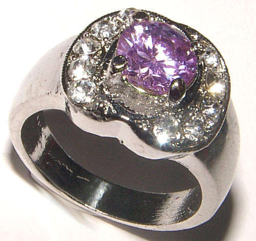 **SIZE 6.25**BEAUTIFUL CZ AND RHINESTONE ENCRUSTED DRESS RING!