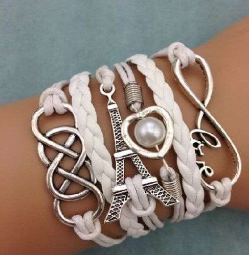 **GORGEOUS AND HOT!!***BEAUTIFUL I LOVE PARIS INFINITY BRACELET!