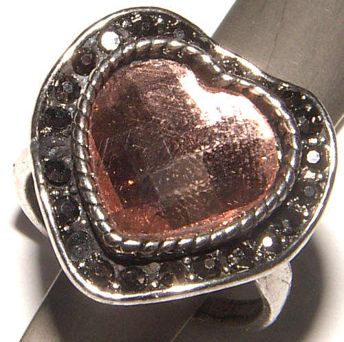 PRETTY CRYSTAL AND MARCASITE DRESS RING!