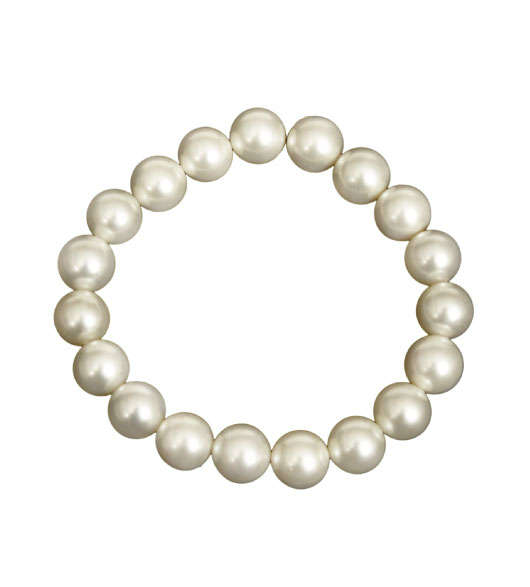 ***FAIRYTALE COLLECTION*** PRETTY WHITE FAUX PEARL STRETCHY BRACELET!