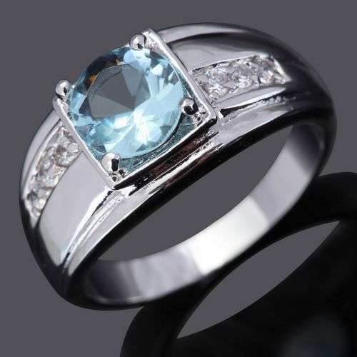 ***WOAW!!!***STUNNING TOPAZ WHITE GOLD DRESS RING!!!