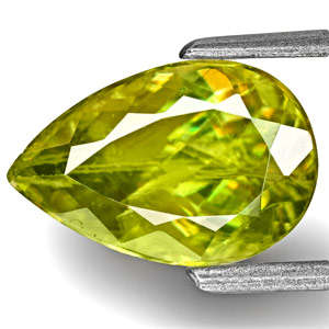NATURAL SPHENE -  GREEN PEAR FACETED - 0.890cts!!