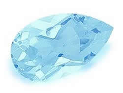 NATURAL TOPAZ -  SKY BLUE PEAR FACETED - 1.805cts!!