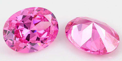 CUBIC ZIRCONIUM - PINK ICE OVAL CUT  -  2.25cts.