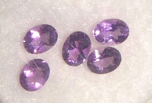 NATURAL AMETHYST -  PARCEL OF 5 - 0.725cts