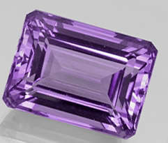 NATURAL AMETHYST -  FINE PURPLE OCTAGON CUT - 0.860cts