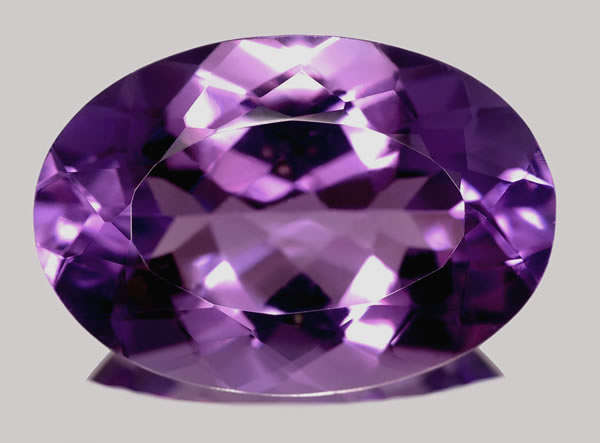 NATURAL AMETHYST -  BEST PURPLE OVAL CUT  - 0.695cts
