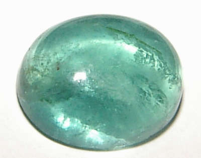 NATURAL FLUORITE - MINT GREEN OVAL CABOCHON - 4.530cts