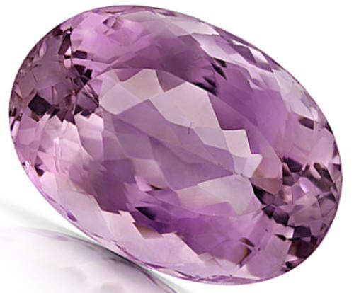 NATURAL AMETHYST -  ROSE D' FRANCE OVAL FACET - 0.585cts