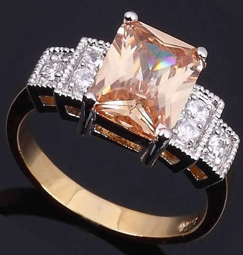 ***WOAW!!!***STUNNING TOPAZ YELLOW GOLD COCKTAIL RING!!!