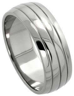 **ELEGANT DESIGN*** SOLID STAINLESS STEEL BAND RING NEW!!
